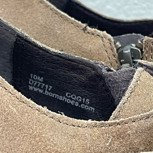 Born Davis Distressed Leather Monk Strap Heeled Bootie Shoe D77717 Womens 10 M - Picture 5 of 9